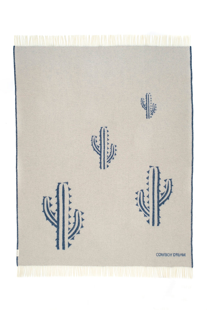 COWBOY DREAM collection blanket sand/aqua blue