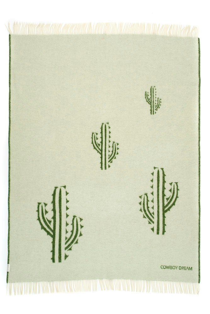 COWBOY DREAM collection blanket cactus green/off white